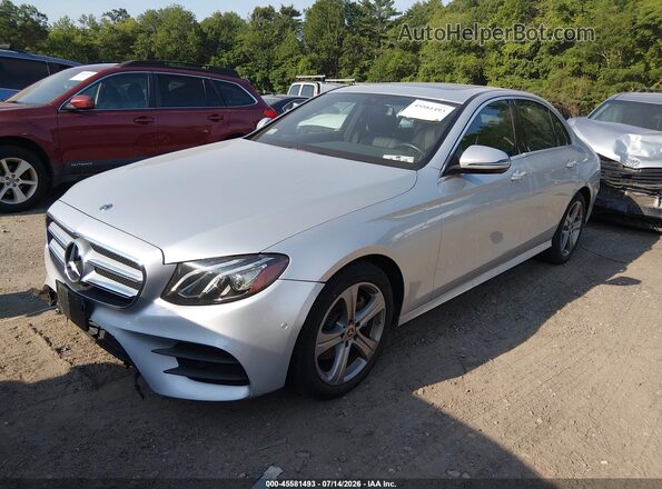 WDDZF4KB8JA384252 2018 MERCEDES-BENZ E-CLASS Silver Առջևի ձախ երեք քառորդ տեսարան