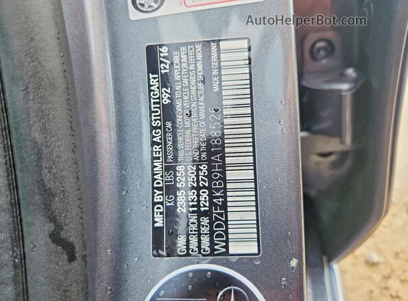 WDDZF4KB9HA188525 2017 MERCEDES-BENZ E Серый Вид подкапотного пространства