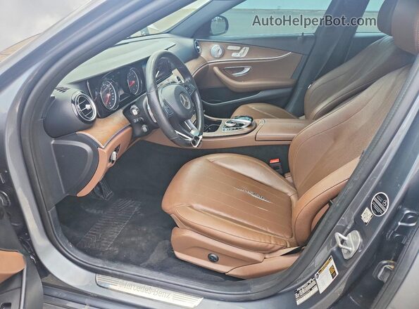 WDDZF4KB9JA329955 2018 MERCEDES-BENZ E Gray წინა სალონის ხედი