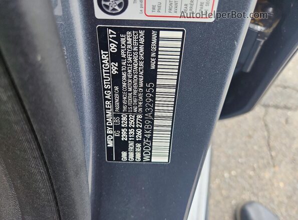 WDDZF4KB9JA329955 2018 MERCEDES-BENZ E Gray ძრავის განყოფილების ხედი