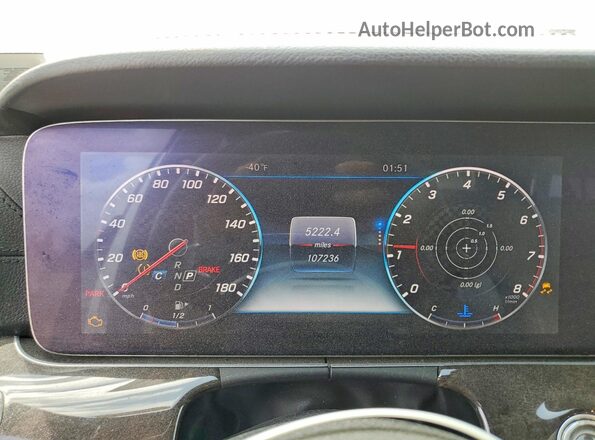 WDDZF6EB6JA384807 2018 MERCEDES-BENZ E White ხელსაწყოთა პანელის ხედი
