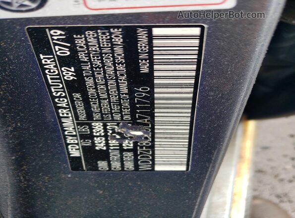 WDDZF8EB0LA711796 2020 MERCEDES-BENZ E Charcoal Շարժիչի բաժամունքի տեսք