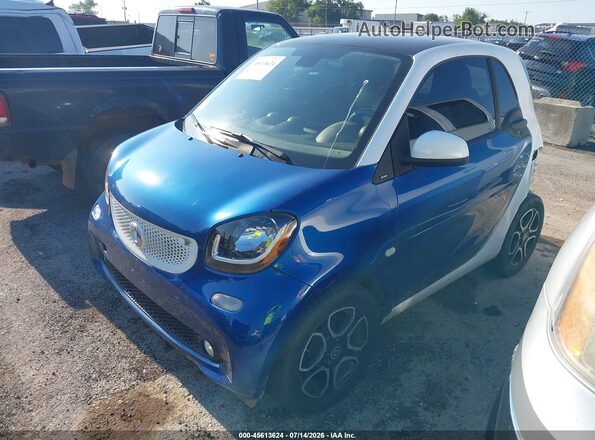 WMEFJ5DA6GK059268 2016 SMART FORTWO Blue წინა მარცხენა ხედი სამი მეოთხედიდან
