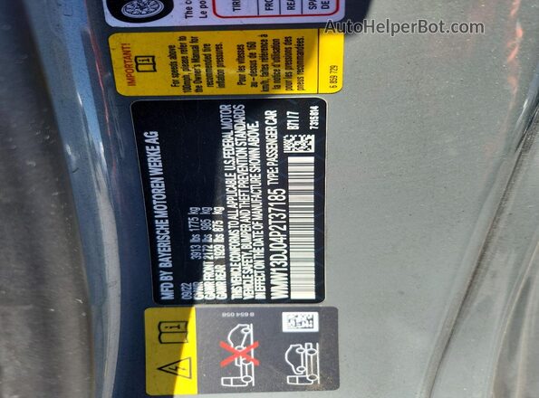 WMW13DJ04P2T37185 2023 MINI COOPER Gray Вид підкапотного простору