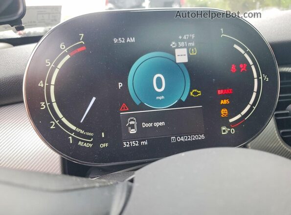 WMW33DK00P2U08731 2023 MINI COOPER Blue Instrument cluster view