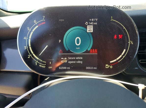 WMW33DK08N2R94303 2022 MINI COOPER Green Instrument cluster view