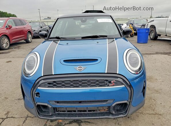 WMW53DH06N2P84007 2022 MINI COOPER Blue Front view
