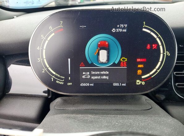 WMW53DH06N2P84007 2022 MINI COOPER Blue Instrument cluster view