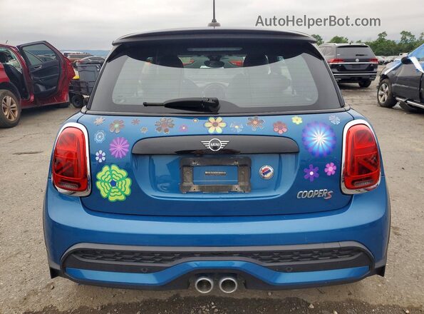 WMW53DH06N2P84007 2022 MINI COOPER Blue Rear view