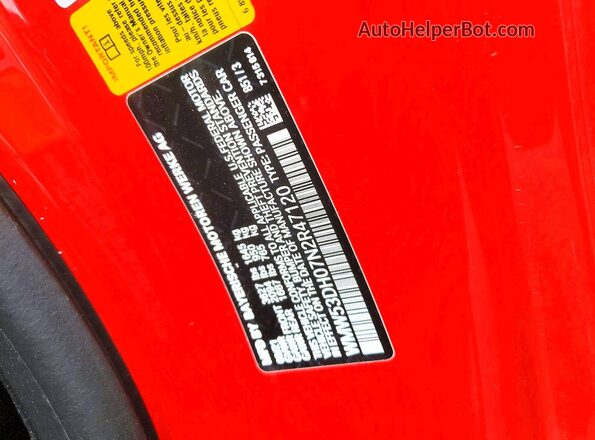 WMW53DH07N2R47120 2022 MINI COOPER Red Вид підкапотного простору