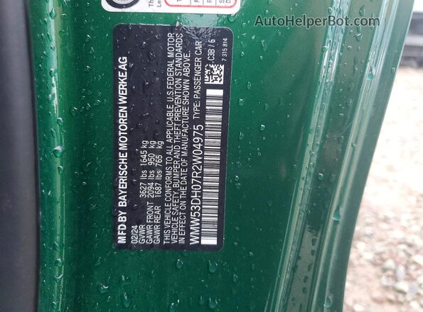 WMW53DH07R2W04975 2024 MINI COOPER Green Widok komory silnika