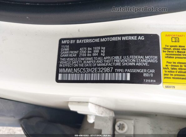 WMWLN5C53H2E32987 2017 MINI CLUBMAN Бежевый Вид подкапотного пространства