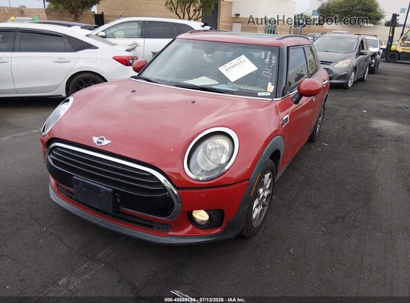 WMWLN5C55G2E06972 2016 MINI CLUBMAN Red წინა მარცხენა ხედი სამი მეოთხედიდან