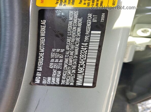 WMWLN9C34H2B32414 2017 MINI COOPER Gray Engine compartment view