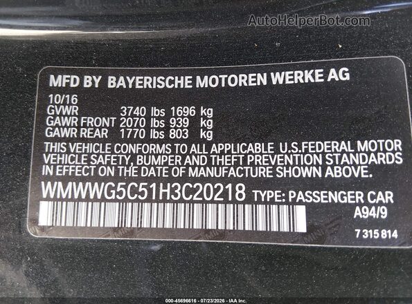 WMWWG5C51H3C20218 2017 MINI CONVERTIBLE Black Вид підкапотного простору