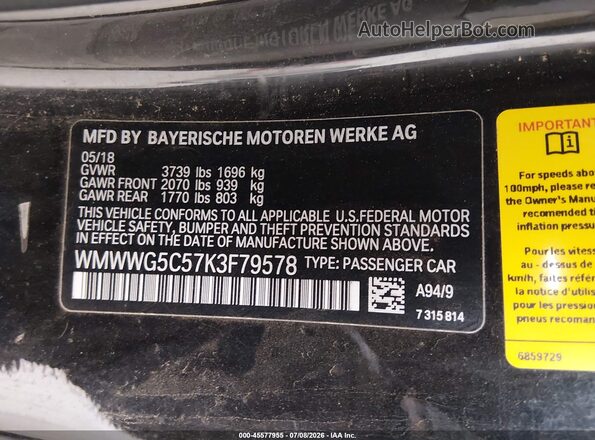 WMWWG5C57K3F79578 2019 MINI CONVERTIBLE Черный Вид подкапотного пространства