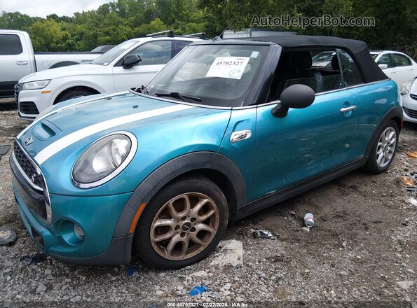 WMWWG9C55H3C80574 2017 MINI CONVERTIBLE Teal Передня ліва чверть