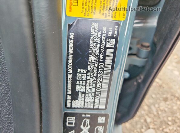 WMWXJ1C05P2S53100 2023 MINI COOPER Blue Vista del compartimento del motor
