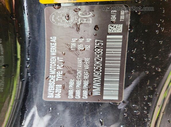 WMWXM9C50K2H38757 2019 MINI COOPER Black Widok komory silnika
