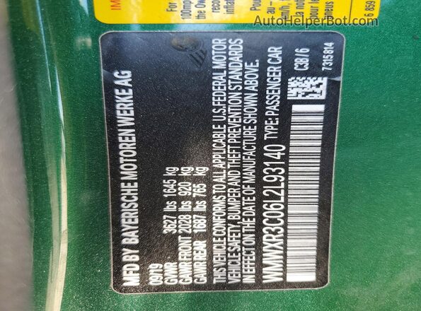 WMWXR3C06L2L93140 2020 MINI COOPER Green Շարժիչի բաժամունքի տեսք