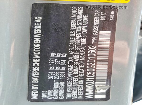 WMWXU1C50G2D10602 2016 MINI COOPER Gray Widok komory silnika