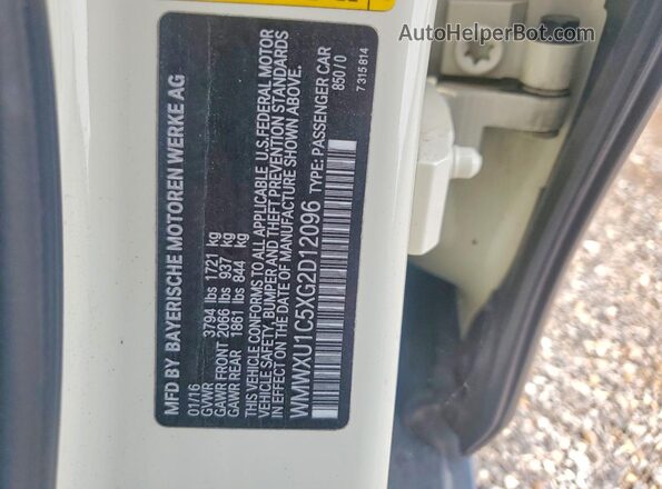 WMWXU1C5XG2D12096 2016 MINI COOPER Cream Engine compartment view