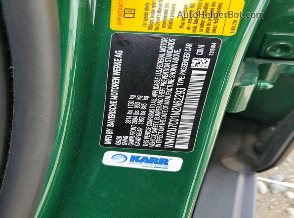 WMWXU7C01M2N62293 2021 MINI COOPER Green Панорамний вид салону 360°