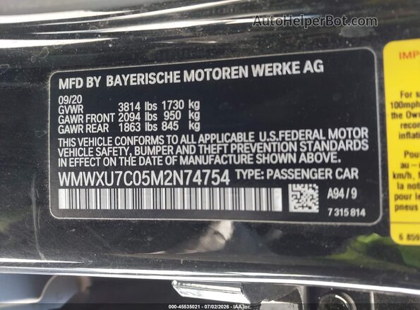 WMWXU7C05M2N74754 2021 MINI HARDTOP Black Widok komory silnika
