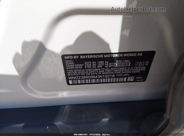 WMZ23BR08M3N19218 2021 MINI COUNTRYMAN Серебряный Вид подкапотного пространства