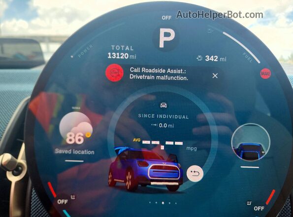 WMZ23GA01S7P94282 2025 MINI COUNTRYMAN Blue Instrument cluster view