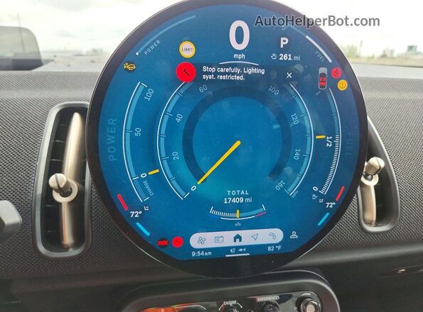 WMZ23GA04S7R18884 2025 MINI COUNTRYMAN Gray Instrument cluster view