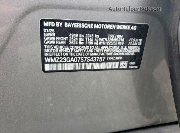 WMZ23GA07S7S43757 2025 MINI COUNTRYMAN Серебряный Вид подкапотного пространства