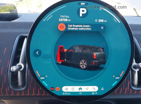WMZ33GA04S7T70471 2025 MINI COUNTRYMAN Gray Вид щитка приладів