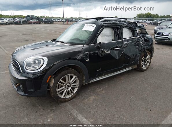 WMZ43BR07N3N56898 2022 MINI COUNTRYMAN Black წინა მარცხენა ხედი სამი მეოთხედიდან