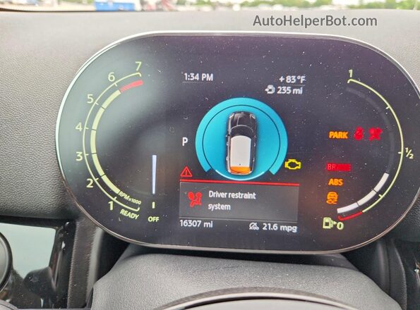 WMZ53BR07R3R37273 2024 MINI COOPER Silver Instrument cluster view