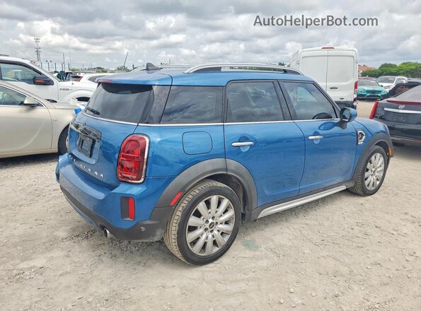 WMZ53BR09M3M77316 2021 MINI COOPER Blue Задня права чверть