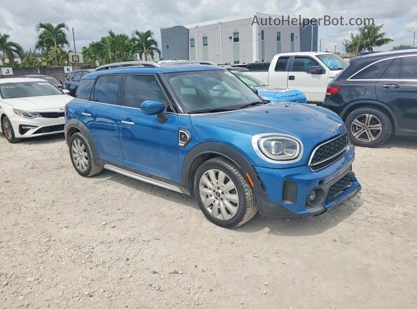 WMZ53BR09M3M77316 2021 MINI COOPER Blue Передня права чверть