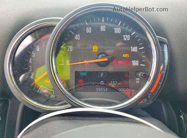 WMZ53BR09M3M77316 2021 MINI COOPER Blue Вид щитка приладів