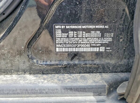 WMZ83BR0XP3P96046 2023 MINI COOPER Black VIN կոդի պիտակի տեսք