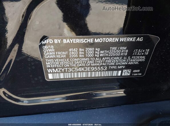 WMZYT3C54K3E95553 2019 MINI COUNTRYMAN Black Engine compartment view
