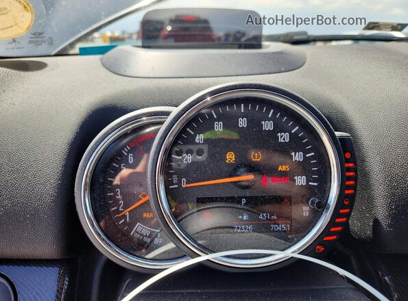 WMZYT5C31H3D81366 2017 MINI COOPER White Instrument cluster view