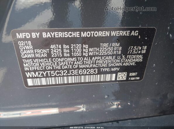 WMZYT5C32J3E69283 2018 MINI COUNTRYMAN Gray Вид підкапотного простору