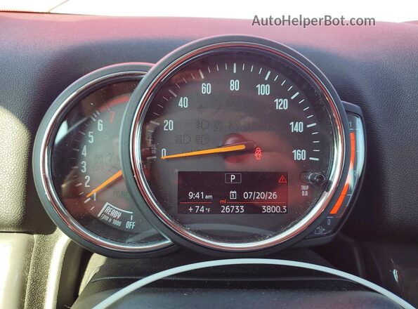 WMZYT5C57K3J88449 2019 MINI COOPER Красный Вид щитка приборов