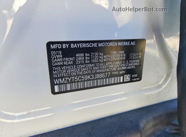WMZYT5C59K3J88677 2019 MINI COOPER White Widok komory silnika