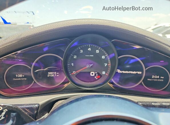 WP0AA2A78JL105152 2018 PORSCHE PANAMERA Black Vista del cuadro de instrumentos