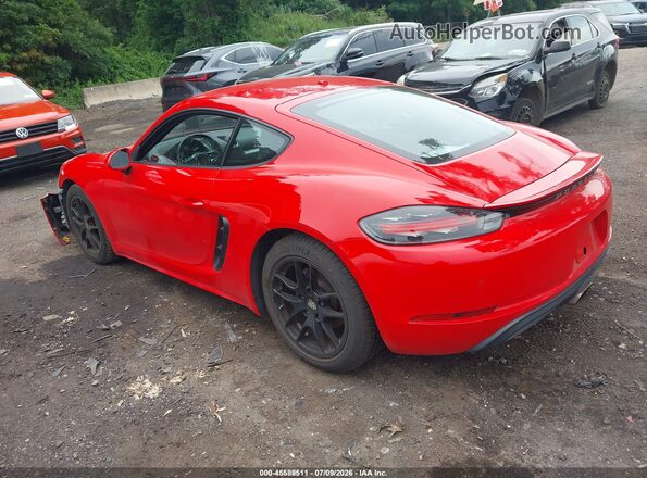 WP0AA2A82JK260746 2018 PORSCHE CAYMAN Красный Задняя левая четверть