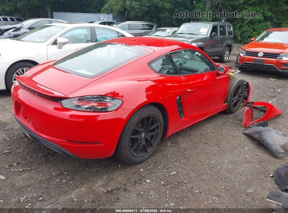 WP0AA2A82JK260746 2018 PORSCHE CAYMAN Красный Задняя правая четверть