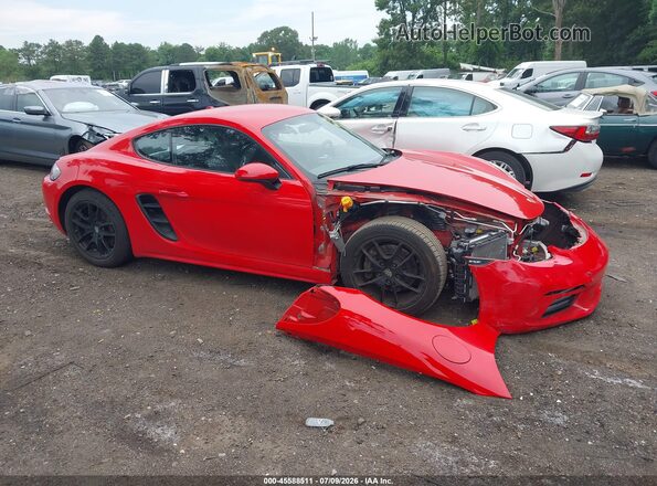 WP0AA2A82JK260746 2018 PORSCHE CAYMAN Красный Вид задней части салона