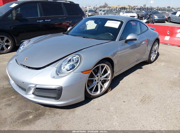 WP0AA2A92HS107089 2017 PORSCHE 911 Silver წინა მარცხენა ხედი სამი მეოთხედიდან