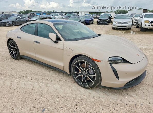 WP0AA2Y10RSA10817 2024 PORSCHE TAYCAN Beige Передня права чверть